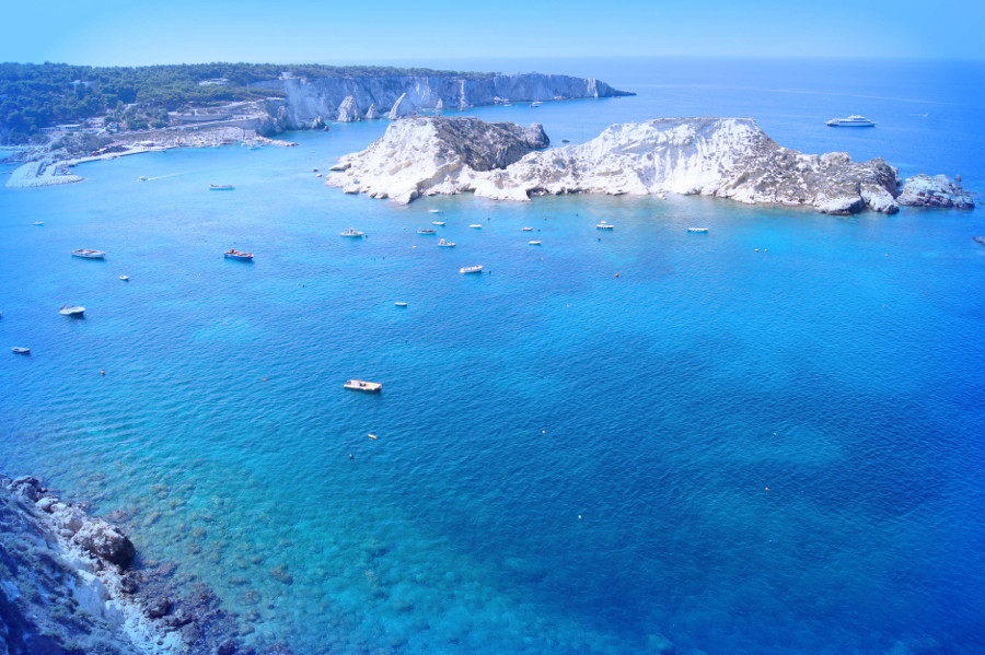 Seen from the high shrines islands san domino san nicola