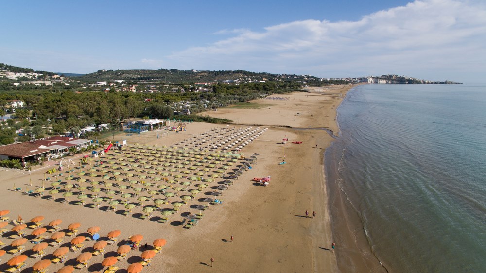 spiaggia del villaggio Verdemare di Vieste in Gargano