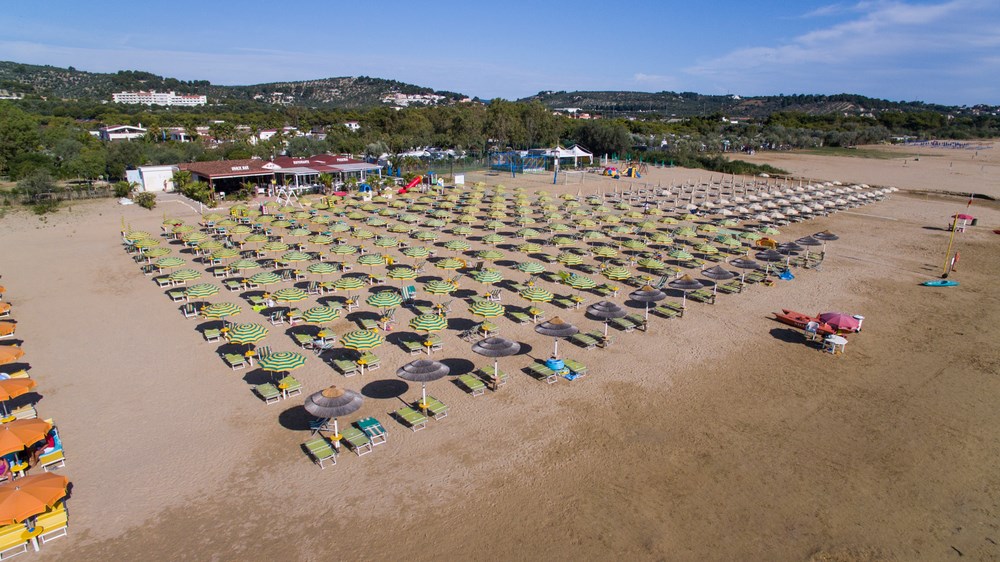 spiaggia del villaggio Verdemare di Vieste in Gargano